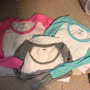 Bundle of three baseball tees plus FREE SHIRT.